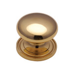 M Marcus Heritage Brass Round Design Victorian Wardrobe Knob 38mm 